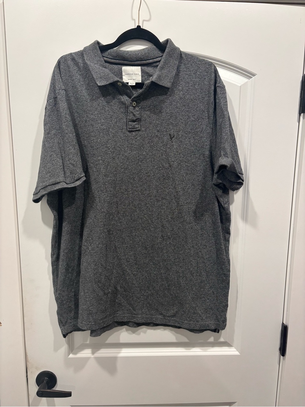 American Eagle Outfitters Charcoal Gray Polo Shirt